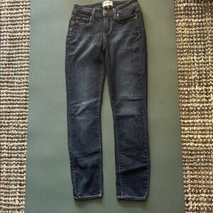 PAIGE Women's Dark Indigo Straight Leg Jeans